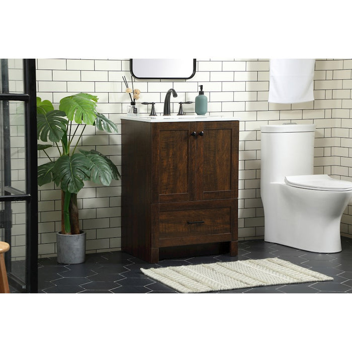 Elegant Kitchen/Bath Soma 24" Single Bathroom Vanity, Expresso
