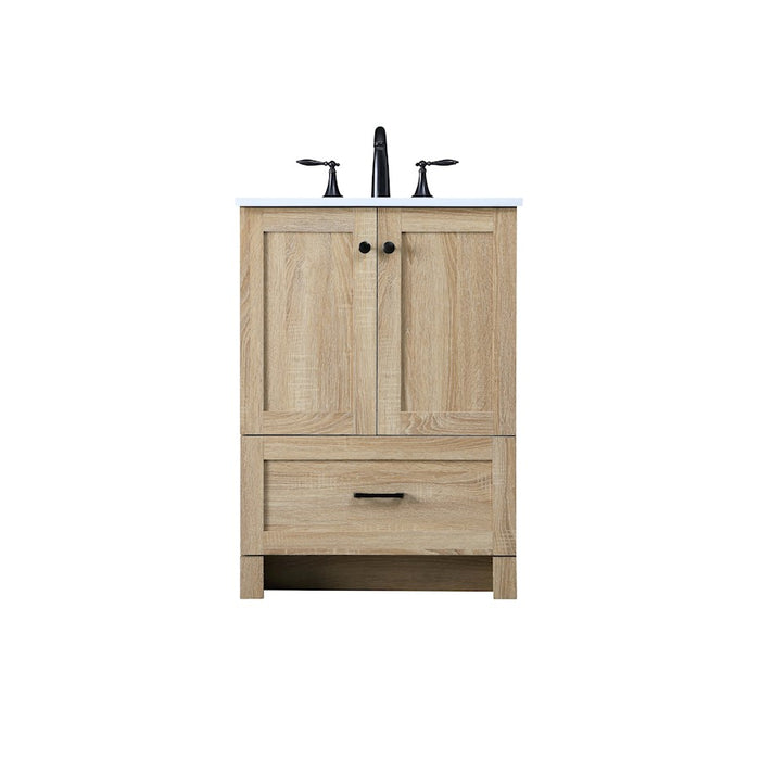 Elegant Kitchen/Bath Soma 24" Single Bathroom Vanity, Mango Wood - VF2824MW