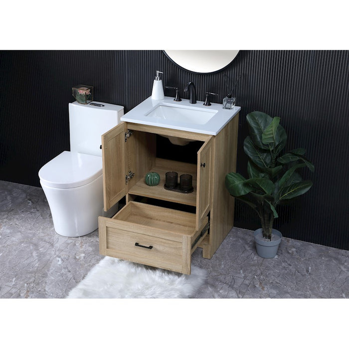 Elegant Kitchen/Bath Soma 24" Single Bathroom Vanity, Mango Wood