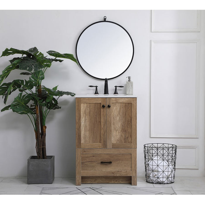 Elegant Kitchen/Bath Soma 24" Single Bathroom Vanity, Mango Wood