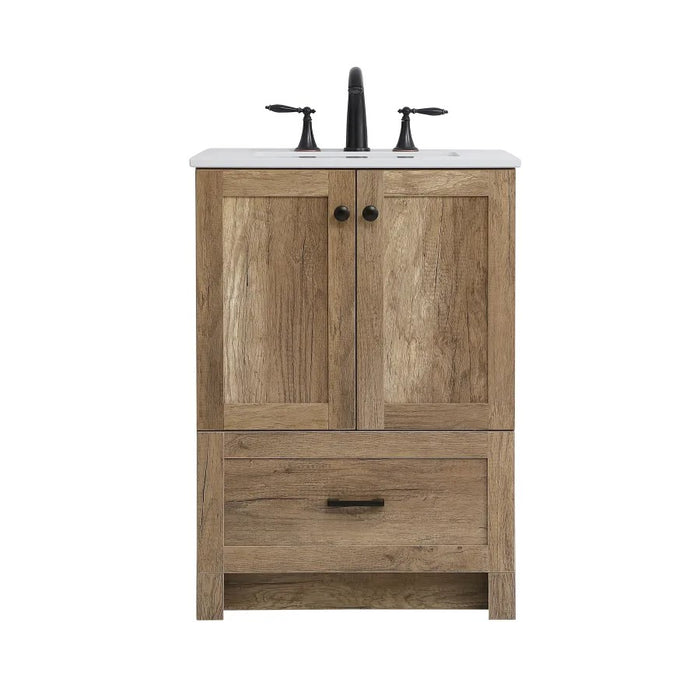 Elegant Kitchen/Bath Soma 24" Single Bathroom Vanity, Natural Oak - VF2824NT