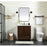 Elegant Kitchen/Bath Soma 24" Single Bathroom Vanity, Weathered Oak