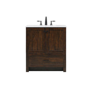 Elegant Kitchen/Bath Soma 30" Single Bathroom Vanity, Expresso - VF2830EX