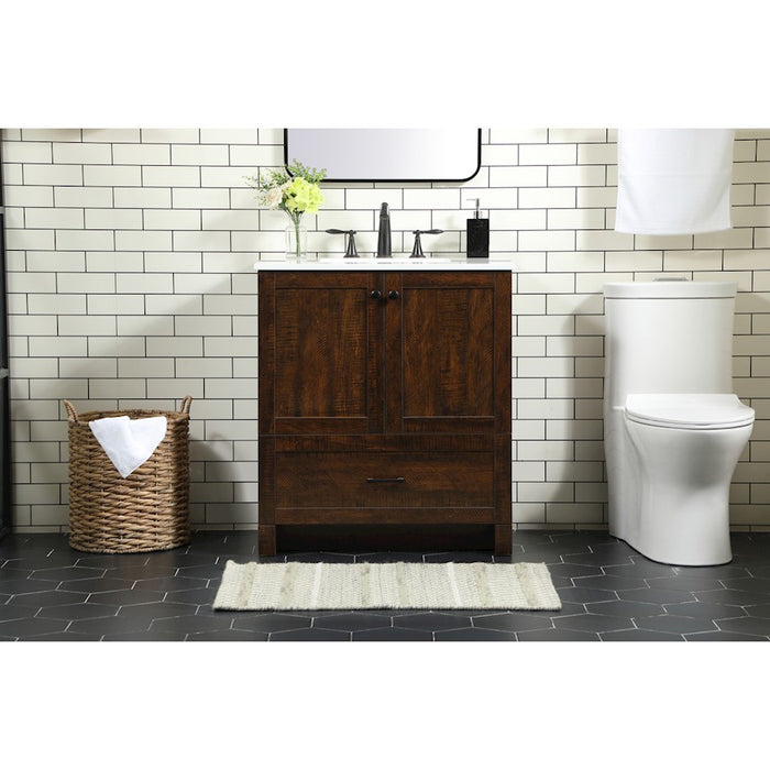 Elegant Kitchen/Bath Soma 30" Single Bathroom Vanity, Expresso