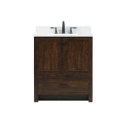 Elegant Soma 30" Single Bathroom Vanity, Expresso/Backsplash - VF2830EX-BS