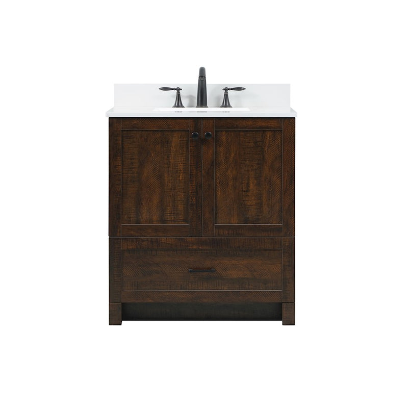 Elegant Soma 30" Single Bathroom Vanity, Expresso/Backsplash - VF2830EX-BS