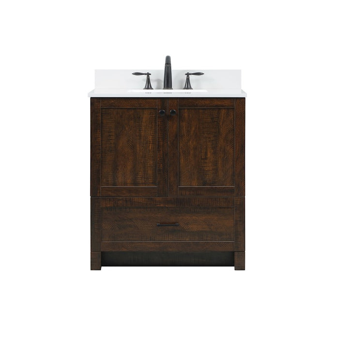 Elegant Soma 30" Single Bathroom Vanity, Expresso/Backsplash - VF2830EX-BS