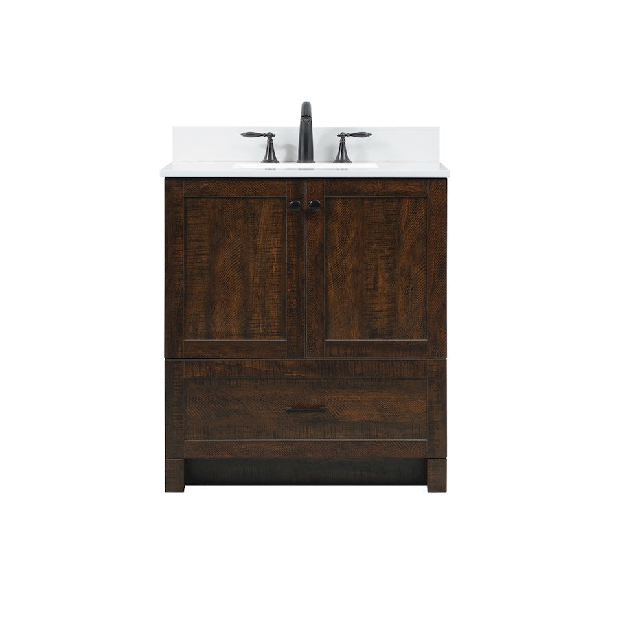 Elegant Soma 30" Single Bathroom Vanity, Expresso/Backsplash - VF2830EX-BS