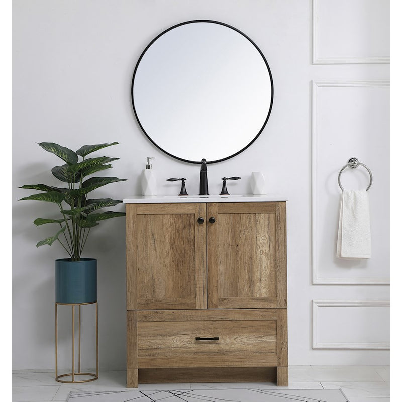 Elegant Kitchen/Bath Soma 30" Single Bathroom Vanity, Mango Wood