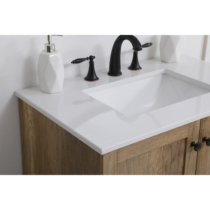 Elegant Kitchen/Bath Soma 30" Single Bathroom Vanity, Natural Oak