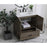 Elegant Soma 30" Single Bathroom Vanity, Weathered Oak/Backsplash