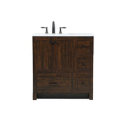 Elegant Kitchen/Bath Soma 32" Single Bathroom Vanity, Expresso - VF2832EX