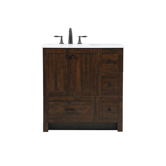 Elegant Kitchen/Bath Soma 32" Single Bathroom Vanity, Expresso - VF2832EX