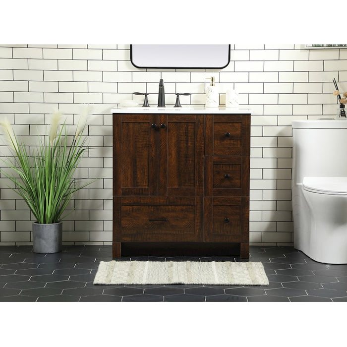 Elegant Kitchen/Bath Soma 32" Single Bathroom Vanity, Expresso