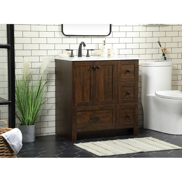 Elegant Kitchen/Bath Soma 32" Single Bathroom Vanity, Expresso