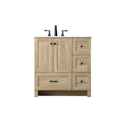 Elegant Kitchen/Bath Soma 32" Single Bathroom Vanity, Mango Wood - VF2832MW