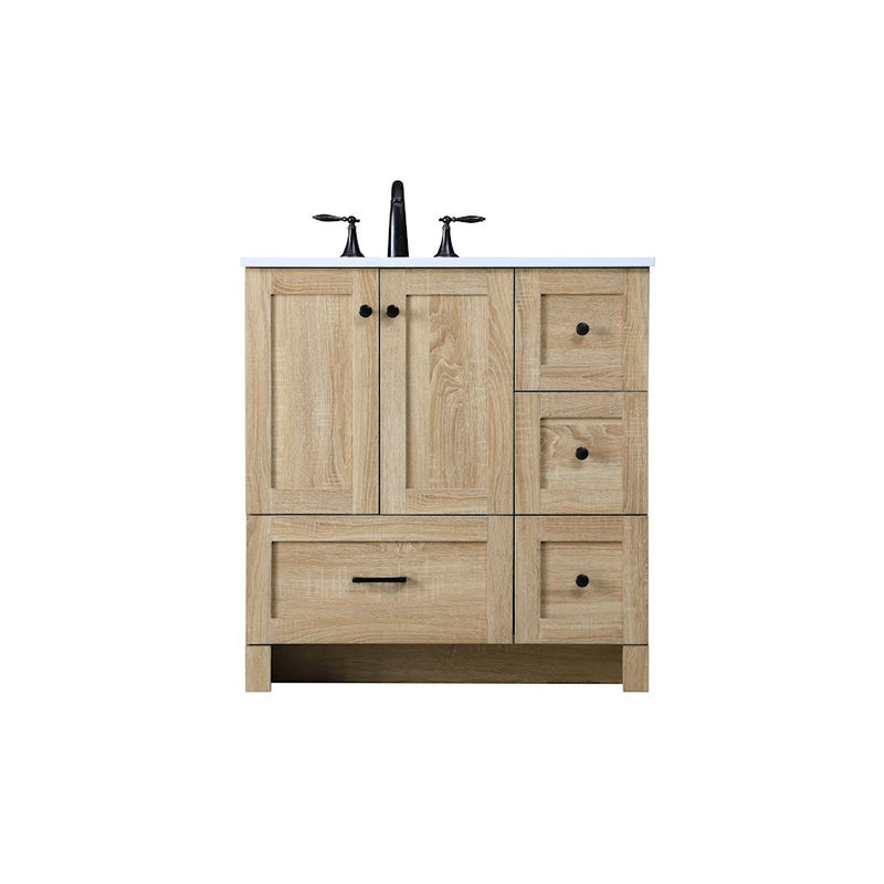 Elegant Kitchen/Bath Soma 32" Single Bathroom Vanity, Mango Wood - VF2832MW