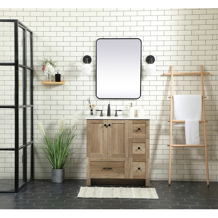 Elegant Kitchen/Bath Soma 32" Single Bathroom Vanity, Mango Wood