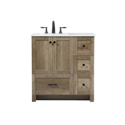 Elegant Kitchen/Bath Soma 32" Single Bathroom Vanity, Natural Oak - VF2832NT