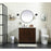 Elegant Soma 32" Single Bathroom Vanity, Natural Oak/Backsplash