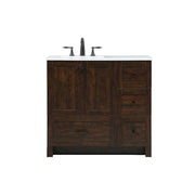 Elegant Kitchen/Bath Soma 36" Single Bathroom Vanity, Expresso - VF2836EX