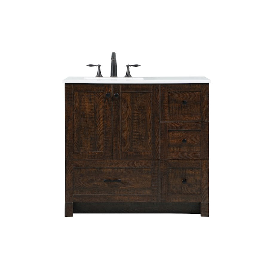 Elegant Kitchen/Bath Soma 36" Single Bathroom Vanity, Expresso - VF2836EX