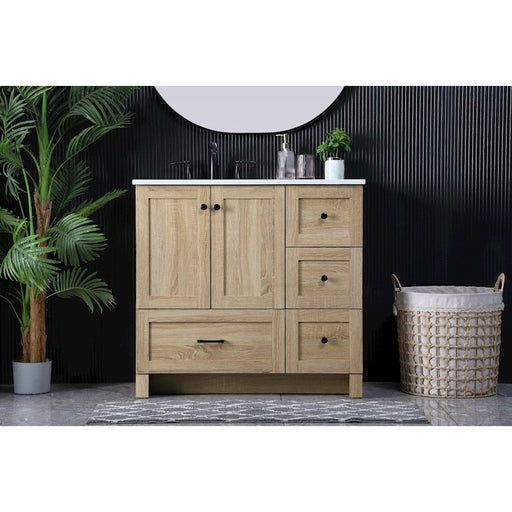Elegant Kitchen/Bath Soma 36" Single Bathroom Vanity, Mango Wood