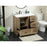 Elegant Soma 36" Single Bathroom Vanity, Natural Oak/Backsplash