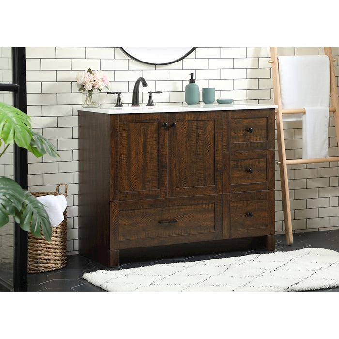 Elegant Kitchen/Bath Soma 42" Single Bathroom Vanity, Expresso