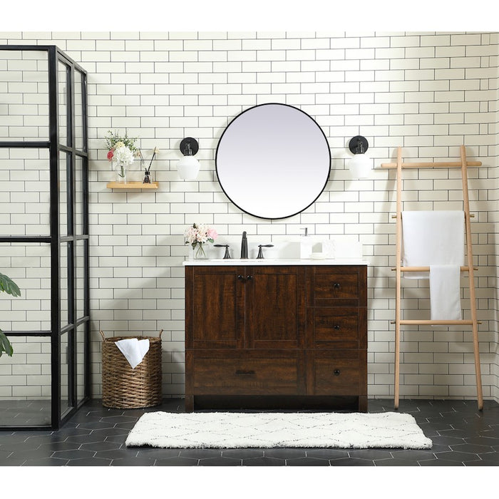 Elegant Kitchen/Bath Soma 42" Single Bathroom Vanity, Expresso