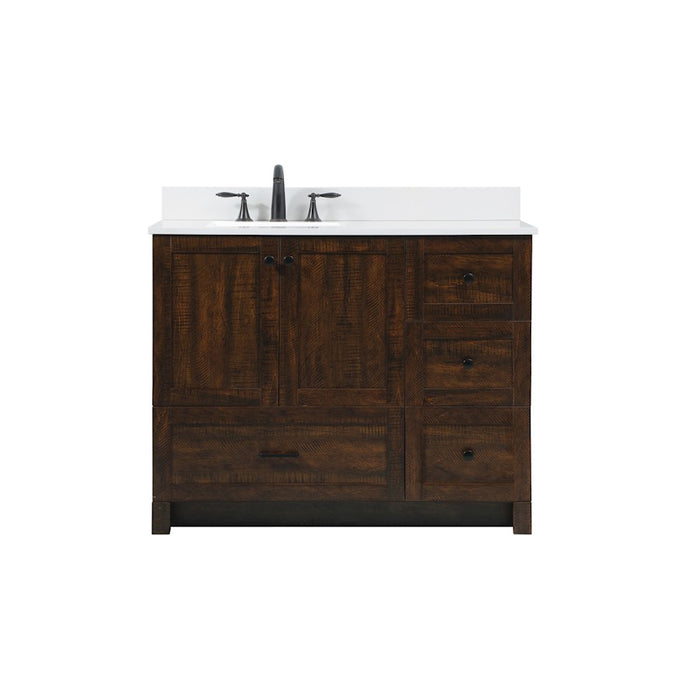 Elegant Soma 42" Single Bathroom Vanity, Expresso/Backsplash - VF2842EX-BS