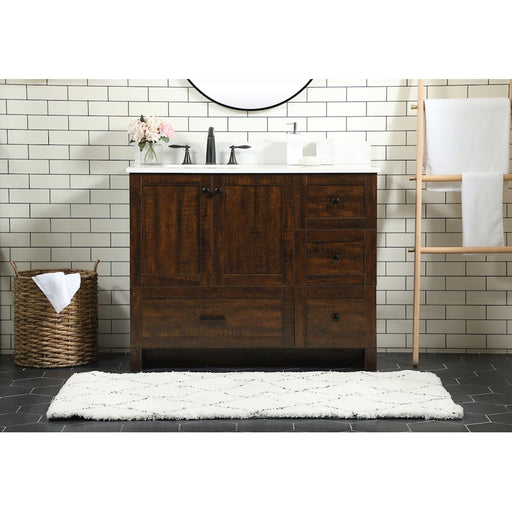 Elegant Soma 42" Single Bathroom Vanity, Expresso/Backsplash