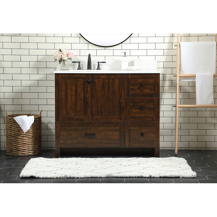 Elegant Soma 42" Single Bathroom Vanity, Expresso/Backsplash