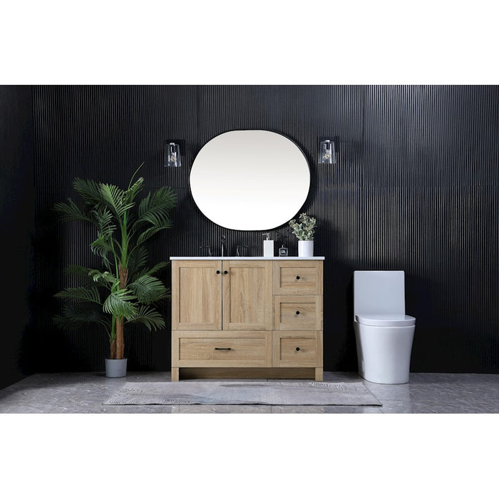 Elegant Soma 42" Single Bathroom Vanity, Expresso/Backsplash