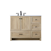 Elegant Kitchen/Bath Soma 42" Single Bathroom Vanity, Mango Wood - VF2842MW