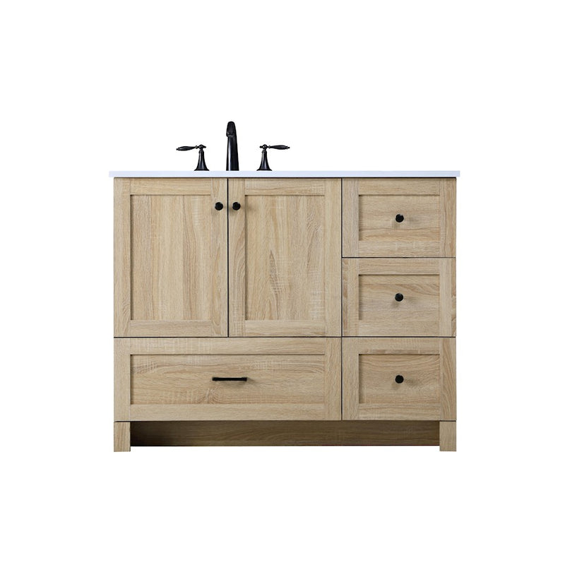 Elegant Kitchen/Bath Soma 42" Single Bathroom Vanity, Mango Wood - VF2842MW