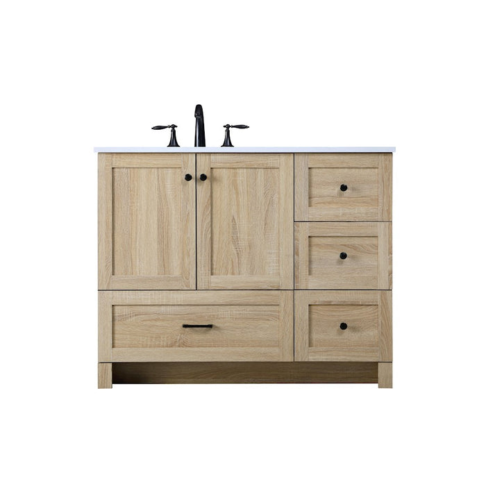 Elegant Kitchen/Bath Soma 42" Single Bathroom Vanity, Mango Wood - VF2842MW