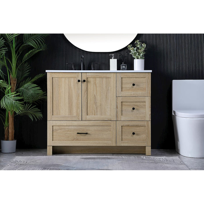 Elegant Kitchen/Bath Soma 42" Single Bathroom Vanity, Mango Wood