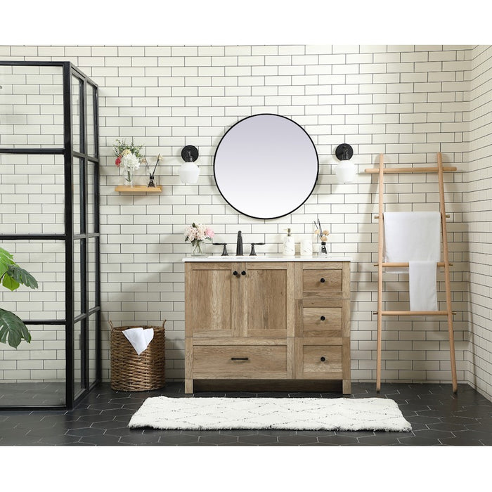 Elegant Kitchen/Bath Soma 42" Single Bathroom Vanity, Mango Wood
