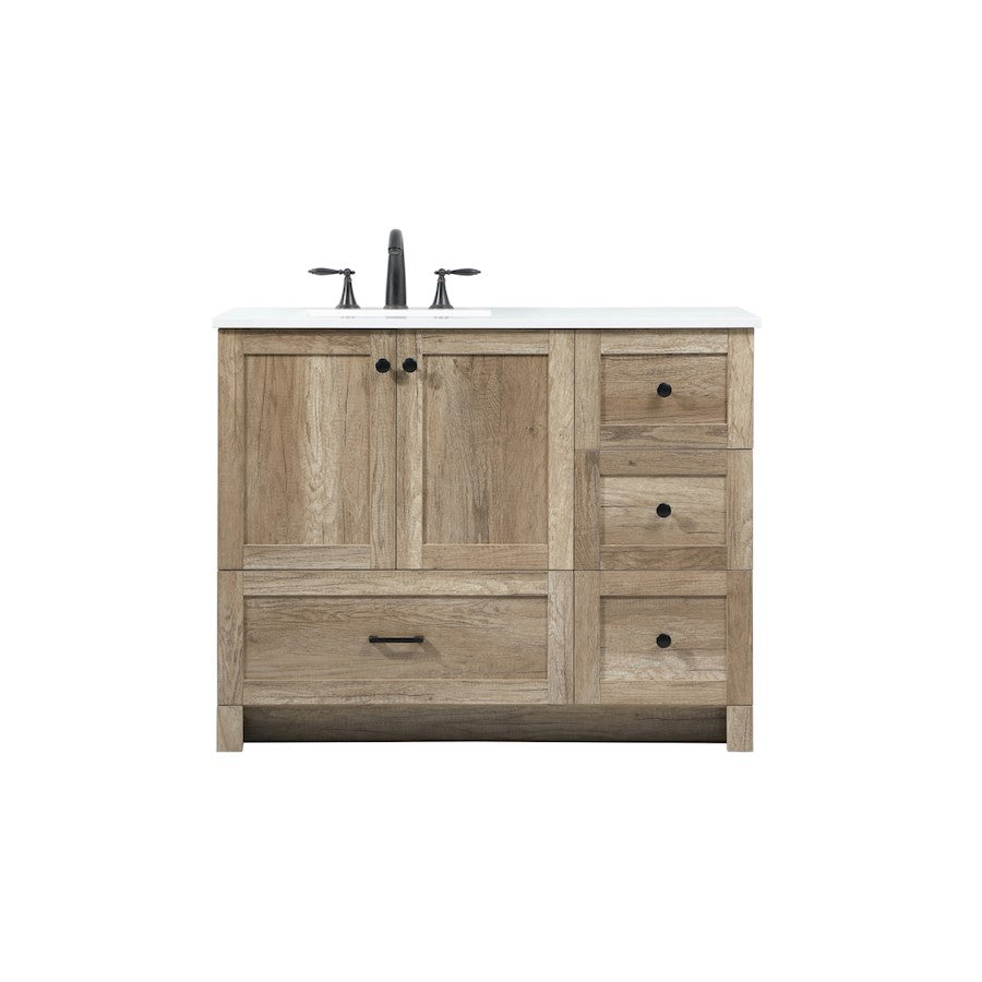 Elegant Kitchen/Bath Soma 42" Single Bathroom Vanity, Natural Oak - VF2842NT