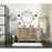 Elegant Kitchen/Bath Soma 42" Single Bathroom Vanity, Natural Oak