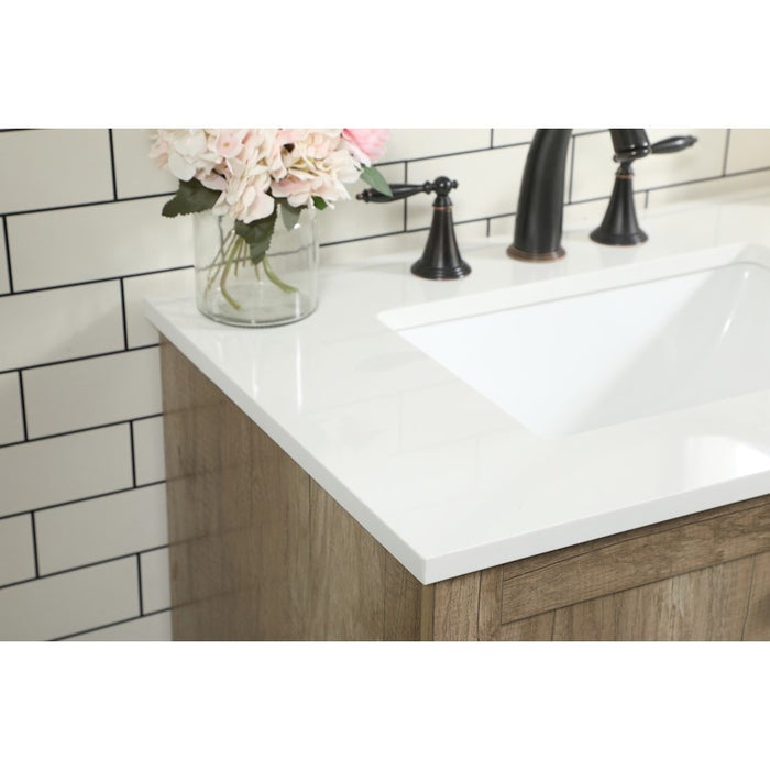 Elegant Kitchen/Bath Soma 42" Single Bathroom Vanity, Natural Oak