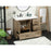 Elegant Soma 42" Single Bathroom Vanity, Natural Oak/Backsplash