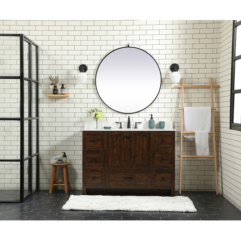 Elegant Kitchen/Bath Soma 48" Single Bathroom Vanity, Expresso