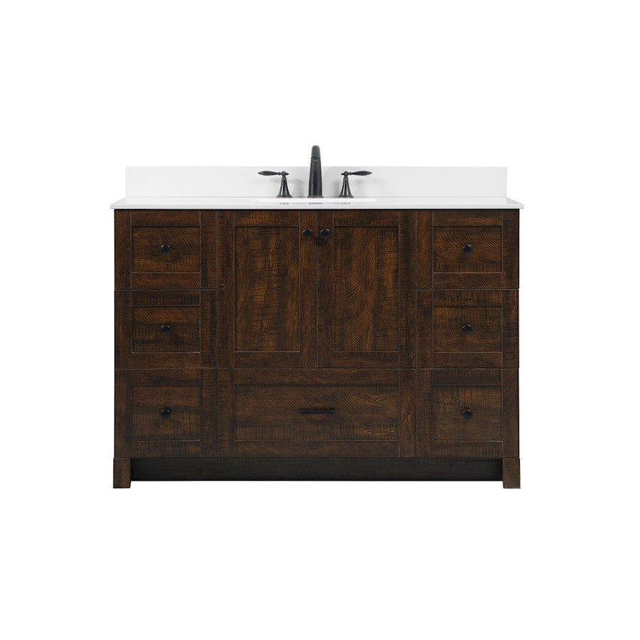 Elegant Soma 48" Single Bathroom Vanity, Expresso/Backsplash - VF2848EX-BS
