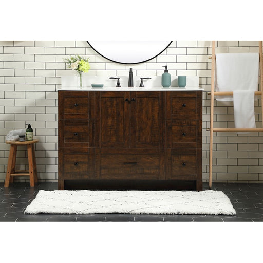 Elegant Soma 48" Single Bathroom Vanity, Expresso/Backsplash