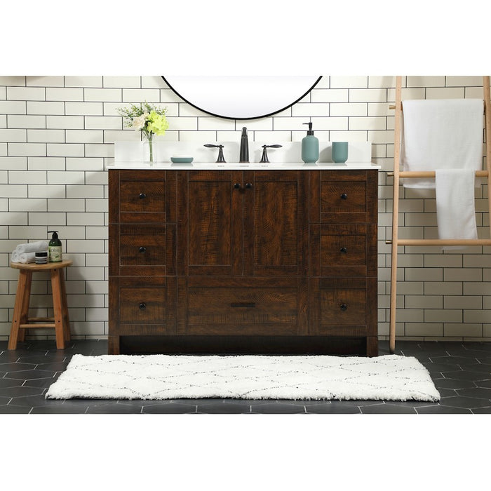 Elegant Soma 48" Single Bathroom Vanity, Expresso/Backsplash