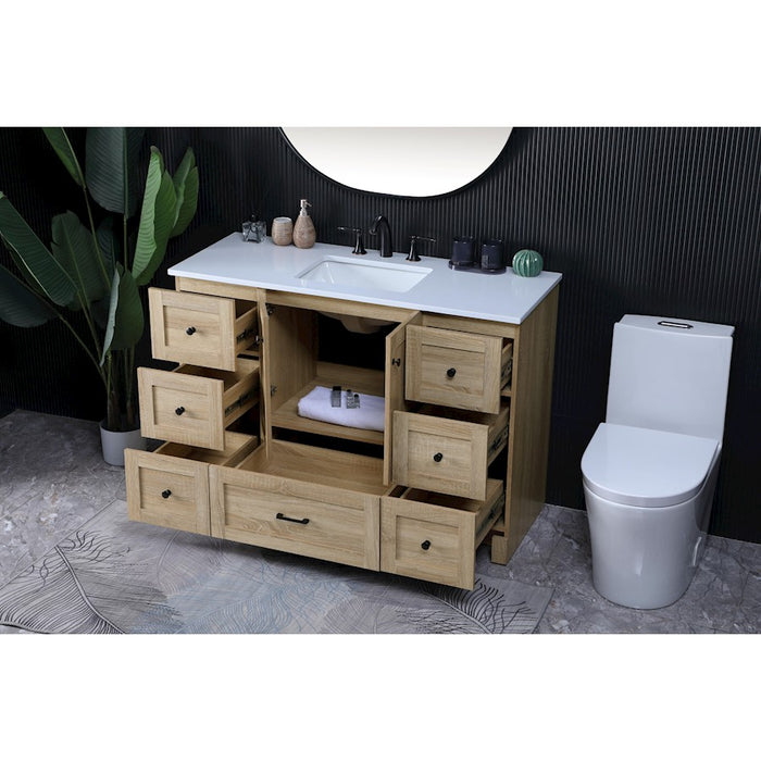 Elegant Kitchen/Bath Soma 48" Single Bathroom Vanity, Mango Wood