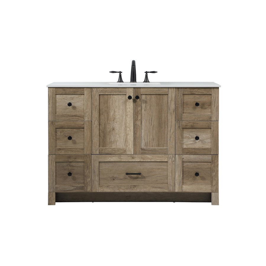 Elegant Kitchen/Bath Soma 48" Single Bathroom Vanity, Natural Oak - VF2848NT