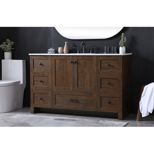 Elegant Lighting Soma 54"L Single Vanity Sink, Expresso